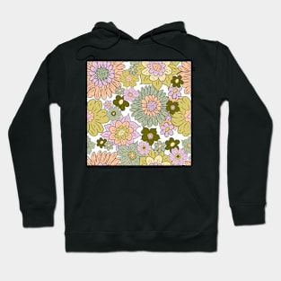 Green Boho Flowers Hoodie